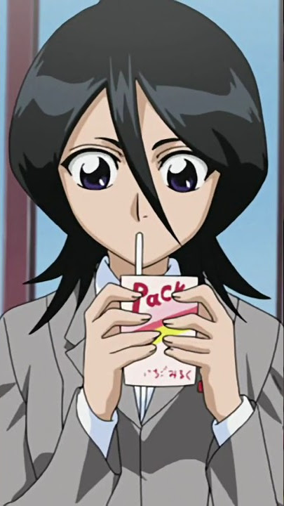 Rukia doesn't know how to use a straw #bleach #rukiakuchiki
