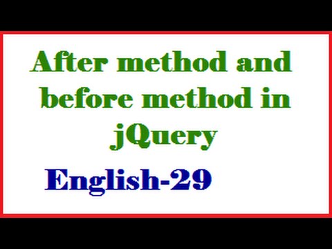 After method and before method in jQuery English-29-vlr training