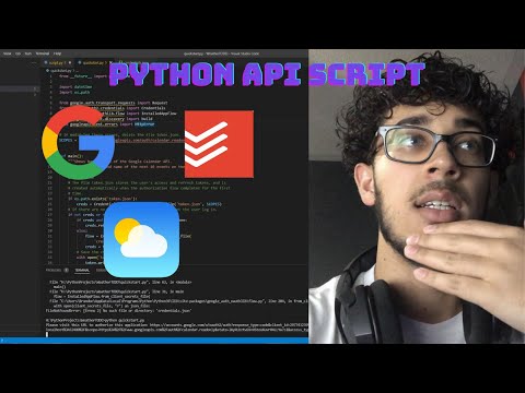 Developer Vlog | Coding a Python API Script | Google Events API, TODOist, Weather API, Twilio API