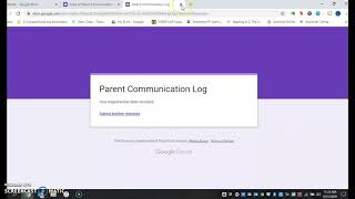 Parent Communication Log