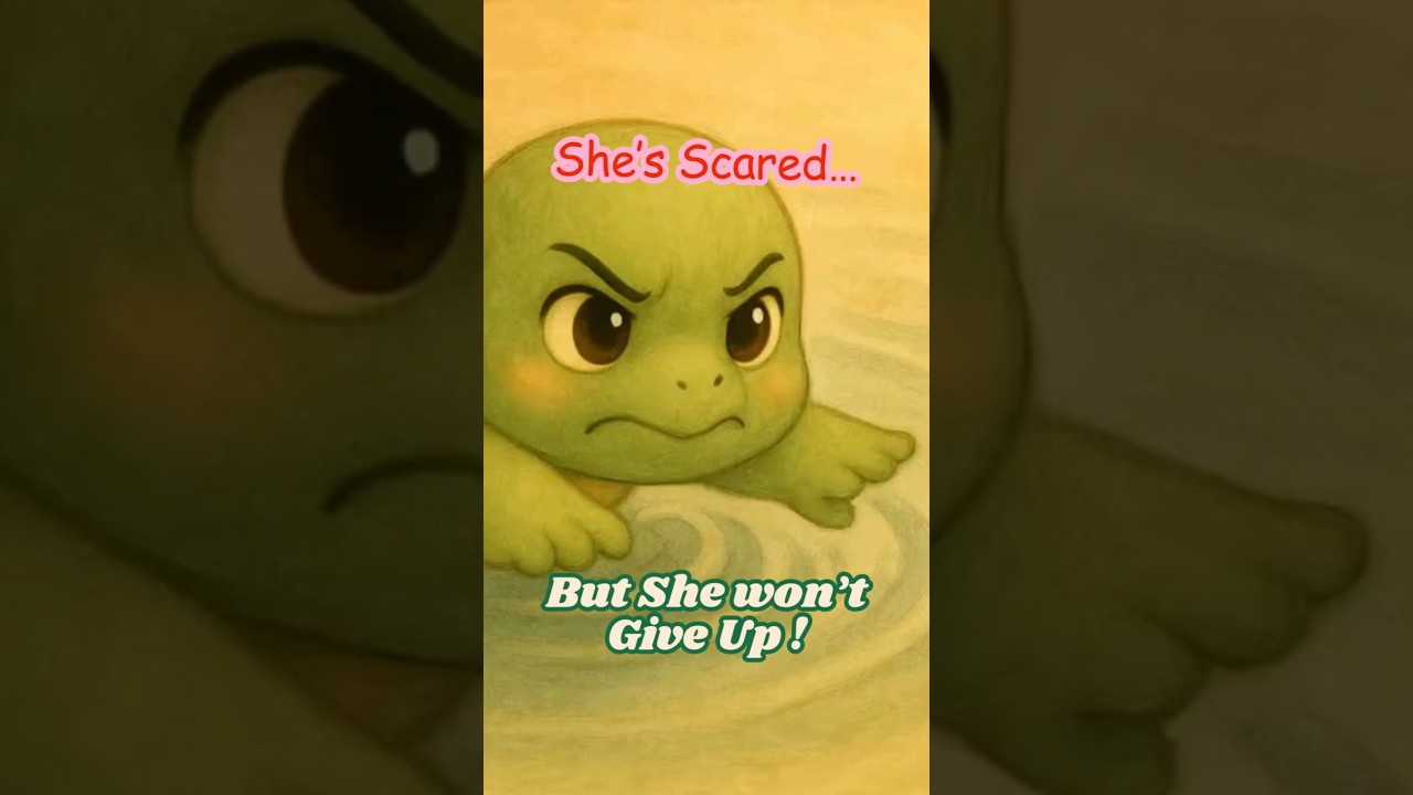 "Scared but Brave! The Turtle Steps Up 🐢 | Kids Courage Story 