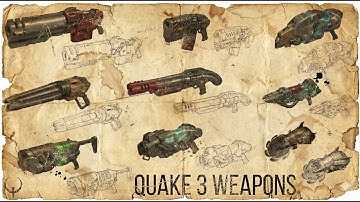 QUAKE 3 ARENA - ALL WEAPONS EXPLANED / Beginner / Intermediate / Expert