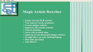 Magic Article Rewriter