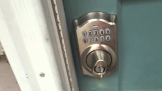 How to Unlock a Schlage Electronic Keypad BE365 Deadbolt Using a Key