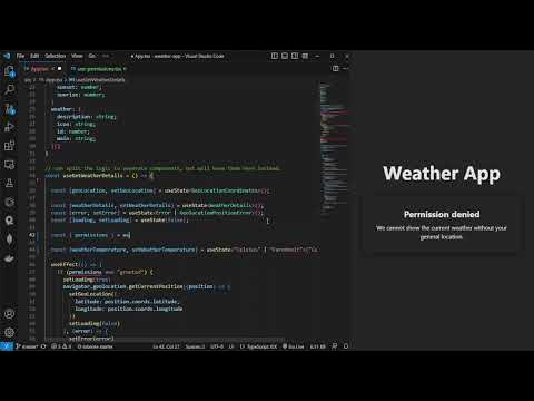 Permissions & Geolocation API! Build a weather app from FFC Take Home ...