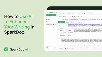 Enhance Your Writing with SparkDoc AI: Smarter Editing & Drafting