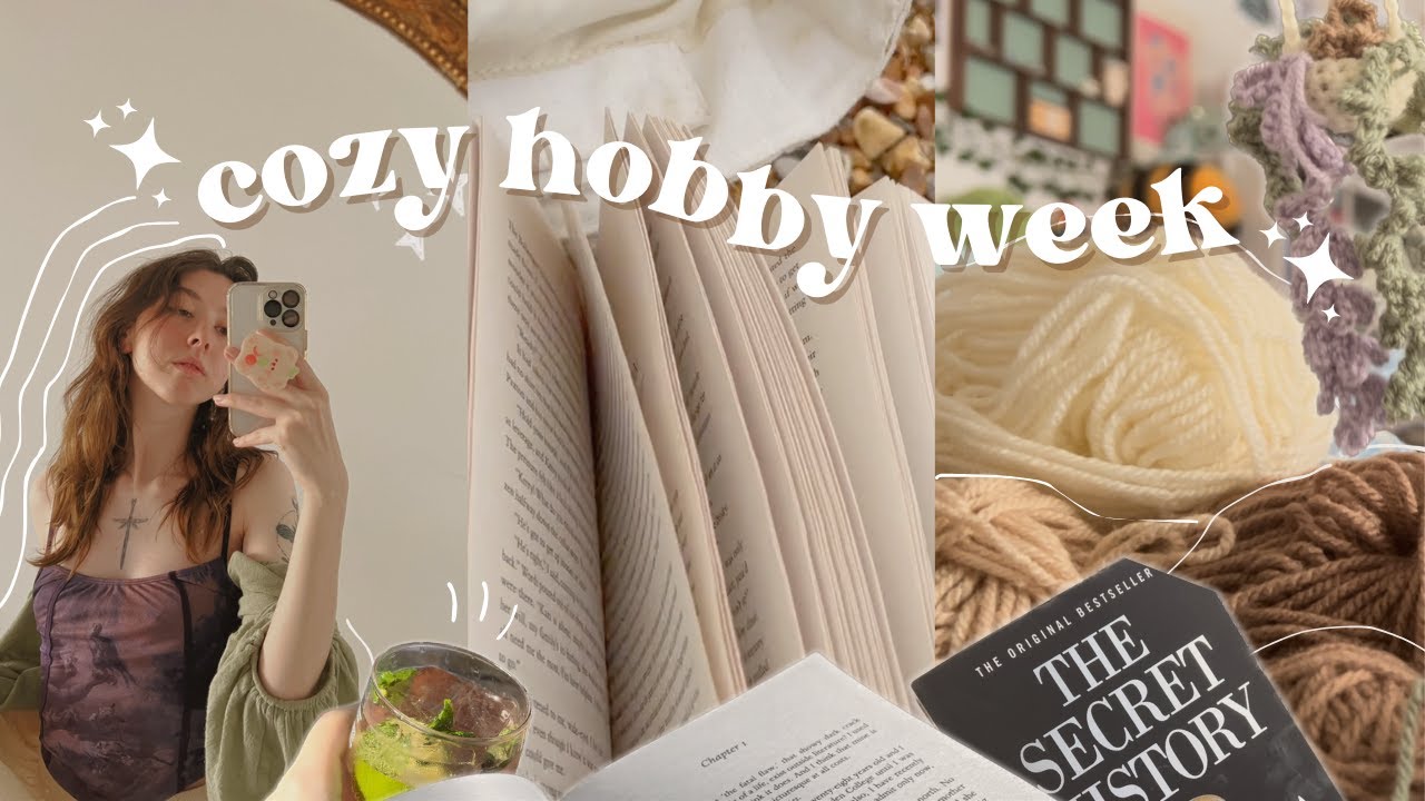 cozy hobby vlog! ✿ crochet, reading and self care