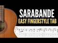 Sarabande Classical Guitar Tab | Easy Arrangement (Beginner Baroque Style)