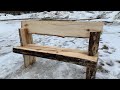 How I make log benches.