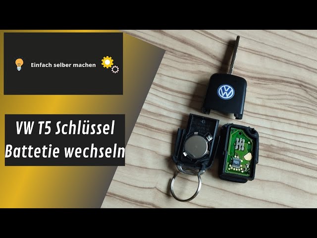 VW T5 Schlüssel Batterie wechseln / Autoschlüssel / Funkfernbedienung  Volkswagen 