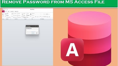 How to Remove Password from MS Access Database || Decrypt and Encrypt MS Database Access