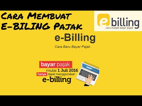 CARA MEMBUAT E-BILLING BAYAR PAJAK ONLINE