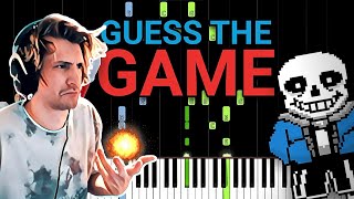 xQc Guessed the Game Name By its SONG (PIANO QUIZ)
