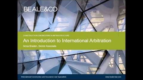Webinar: An introduction to arbitration