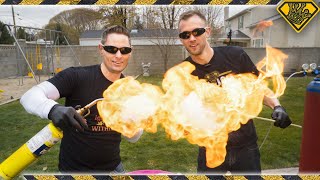 Homemade Fire Cloud Generator! TKOR Demos How To Make Fire Bubbles From Hydrogen!