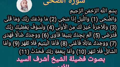 سورة الضحى مكررة للمساعدة على الحفظ _ Surah Al-Duha is repeated to help memorize