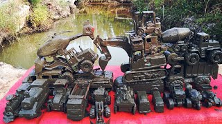Wadidau Membersihkan Mainan Mobil Balap, Kereta Api, Dump Truk, Bulldozer, Truk Militer, Truk Sampah