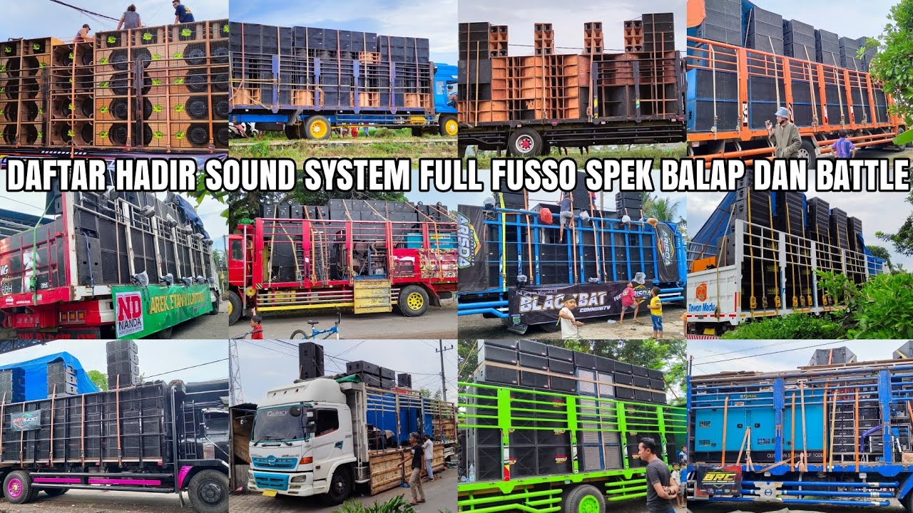 Daftar hadir sound system full fusso spek balap dan kelas battle