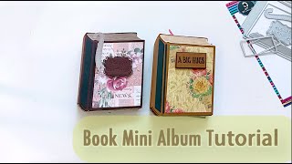 Book mini album | DIY Mini Album Tutorial - #Alinacutle® #AlinaCraft #handmadecards #minialbum