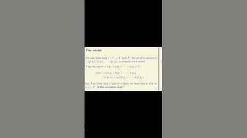 Can You Guess What Defines a Linear Map?