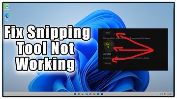 Windows 11 Tutorial: How to Fix  Snipping Tool Not Working | How to Fix ‘This app can’t open’ Error