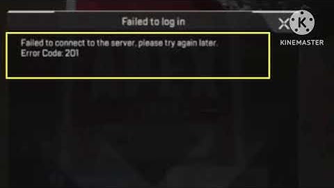 Fix Apex Legends Error Code 201 Failed To Log In Failed to Connect | Apex Legends Error Code 201