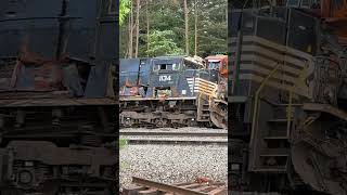 Ns 28r wreck #locomotive #railwaycontent #train #norfolksouthern #trainderailment #viral