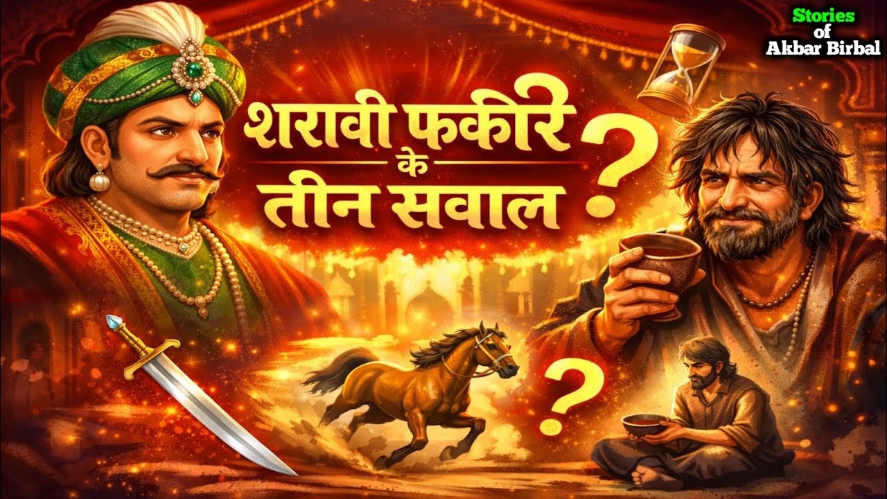 शराबी फ़कीर के तीन सवाल | अकबर बीरबल कि कहानी | Akbar Birbal ki kahani | Stories of Akbar Birbal 