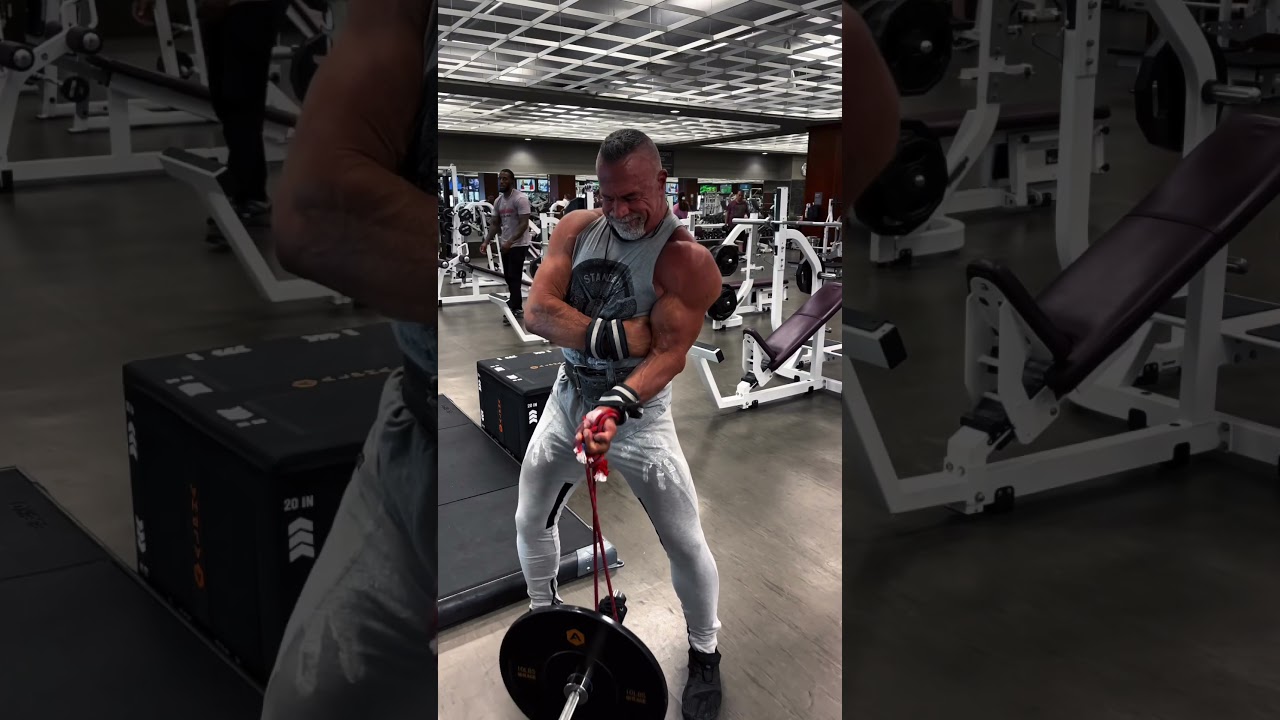 If you’re looking to blast your bicep, try these one arm t-bar curls with a rope. It’s a lot harder