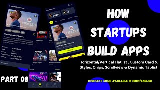 React native app 2023 | flatlist | scrollview | dynamic cards/chip | useState hook | Part 08 | Hindi