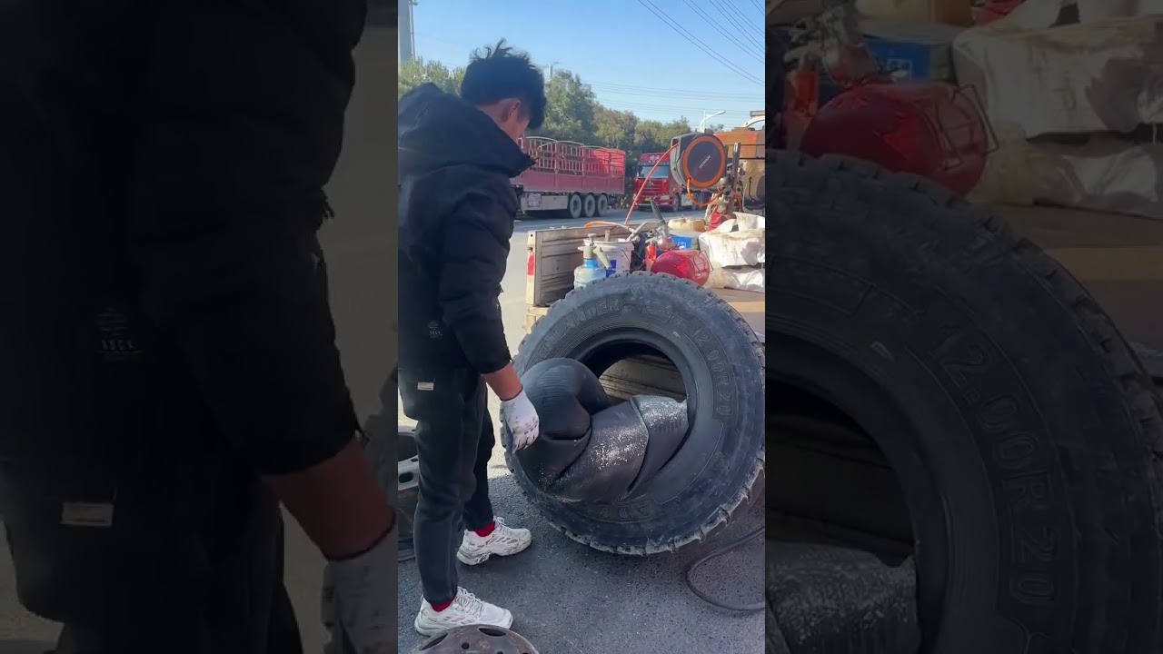 Truck Puncture Tire Repair Rescue!