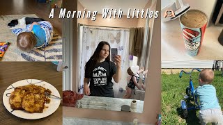 My 7am morning routine as a stay at home mom | toddler mom, ditl, Trinity Rae, early morning