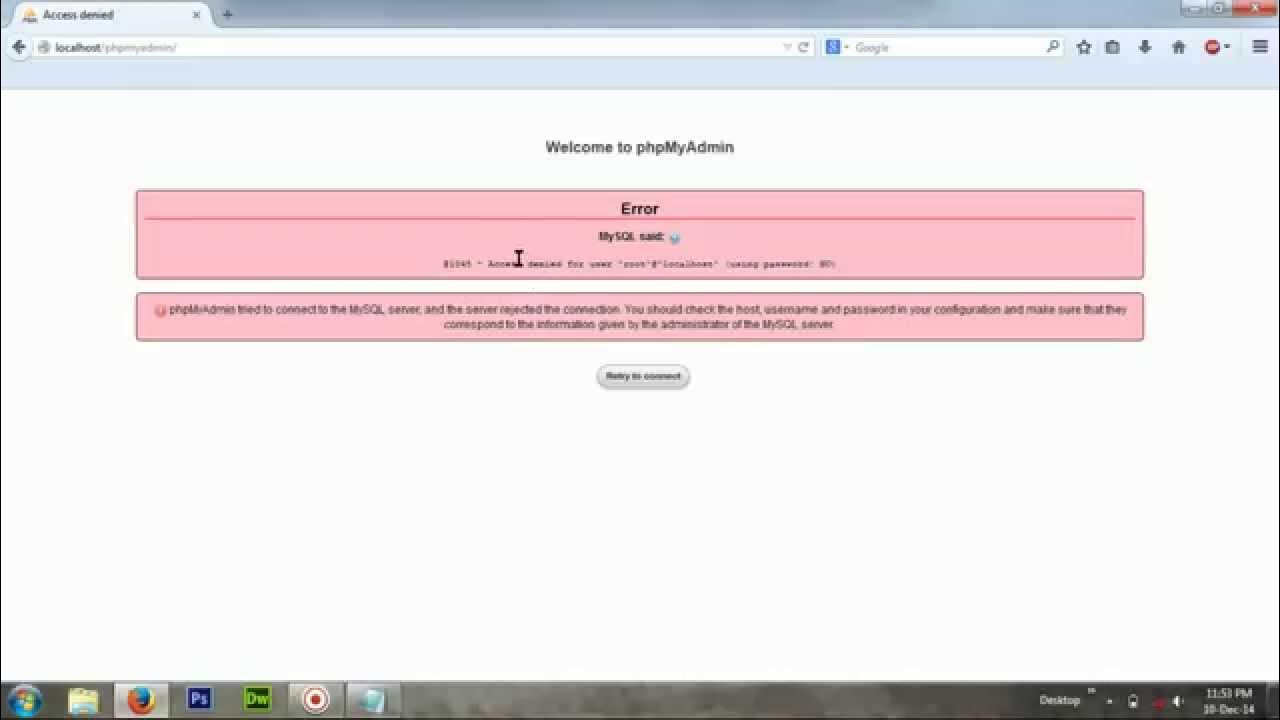 Client denied by server