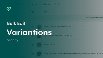 Bulk Edit Shopify Variations in Vela