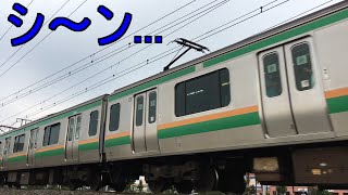 【通過音がほぼしない】E231系 10両編成 藤沢～辻堂間通過