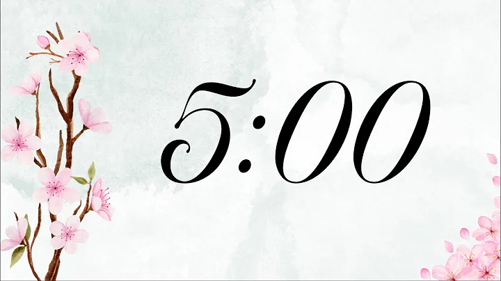 5 Minute Cute Spring Cherry Blossom Timer with Alarm (Fun Koto Tones at End)