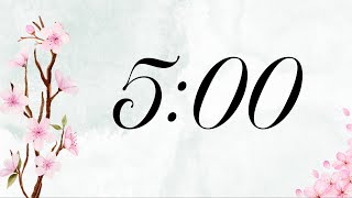 Celebrity 5 Minute Cute Spring Cherry Blossom Timer with Alarm (Fun Koto Tones at End) Wealth