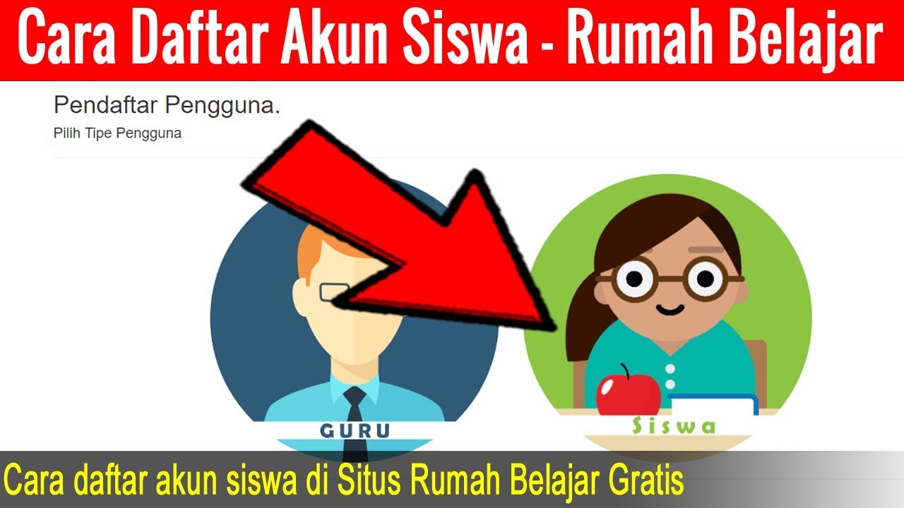 Cara Daftar  Akun Siswa di Situs Rumah  Belajar  Belajar  