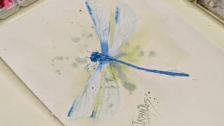 How to Paint Watercolour Dragonfly with Ease | Watercolor Dragonfly Tutorial | Watercolor Tips