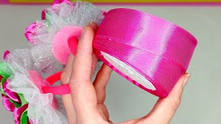 WOW!!! Прелестные бантики 🎀 Цветы из атласной ленты) Satin ribbon flowers