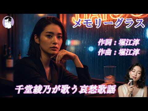 メモリーグラス（堀江淳）｜千堂綾乃が歌う哀愁歌謡カバーシリーズ ｜〜涙で割る夜〜｜#SUNO AI #哀愁歌謡