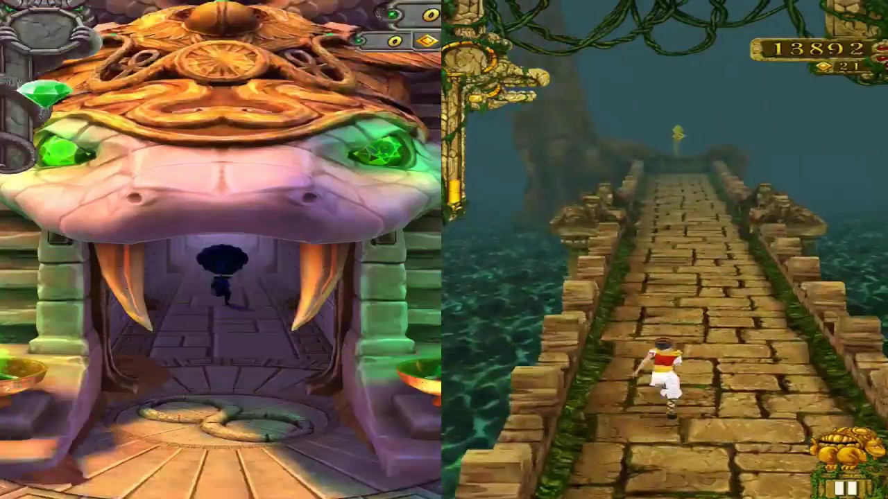 Temple Run 2 BLAZING SANDS VS Temple Run CLASSIC ANdroid Gameplay - YouTube