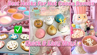 Quick and Easy Hot Cocoa Bombs | HOT CHOCOLATE BOMB HACKS | Pinkmas Edition