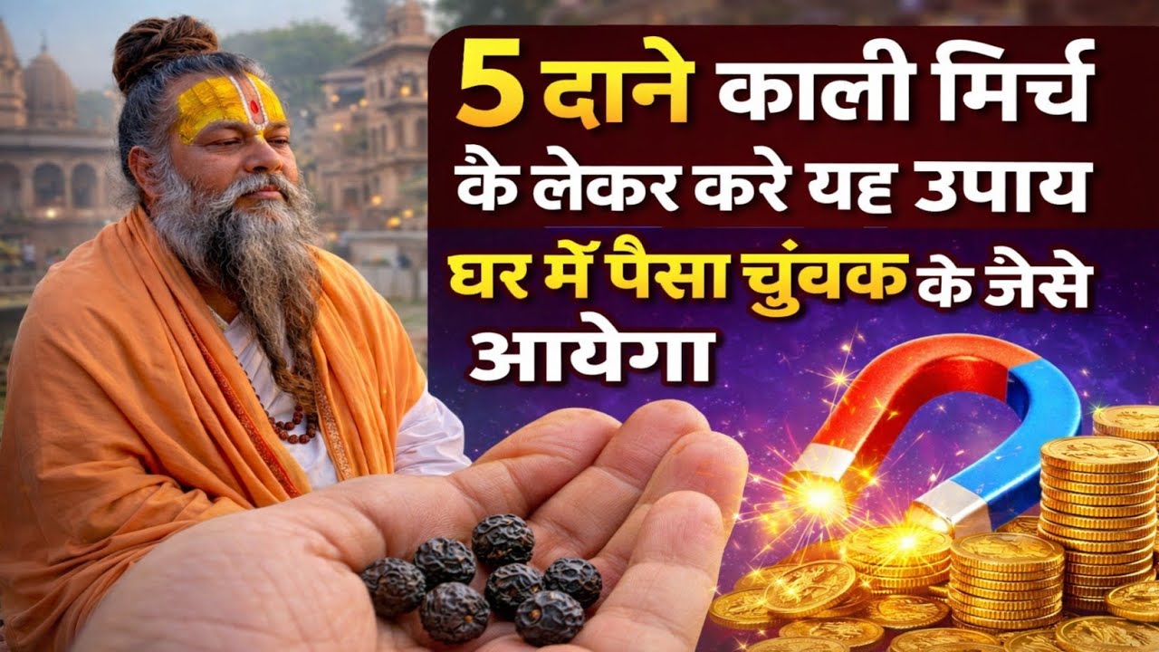 पांच दाने काली मिर्च के लेकर करे यह उपाय घर मे पैसा चुंबक जैसे आयेगा 