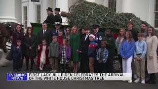 First lady Jill Biden receives official White House Christmas Tree