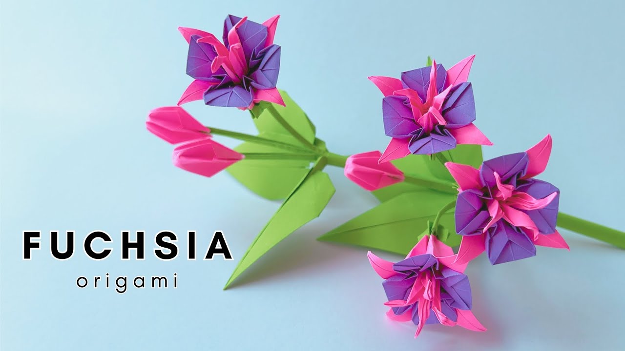 🌸 Origami Flower: FUCHSIA | Beautiful Paper Flower Tutorial