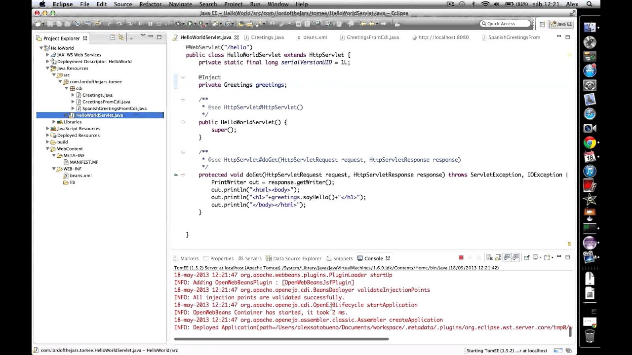 Apache TomEE and CDI (Name Qualifiers) - YouTube