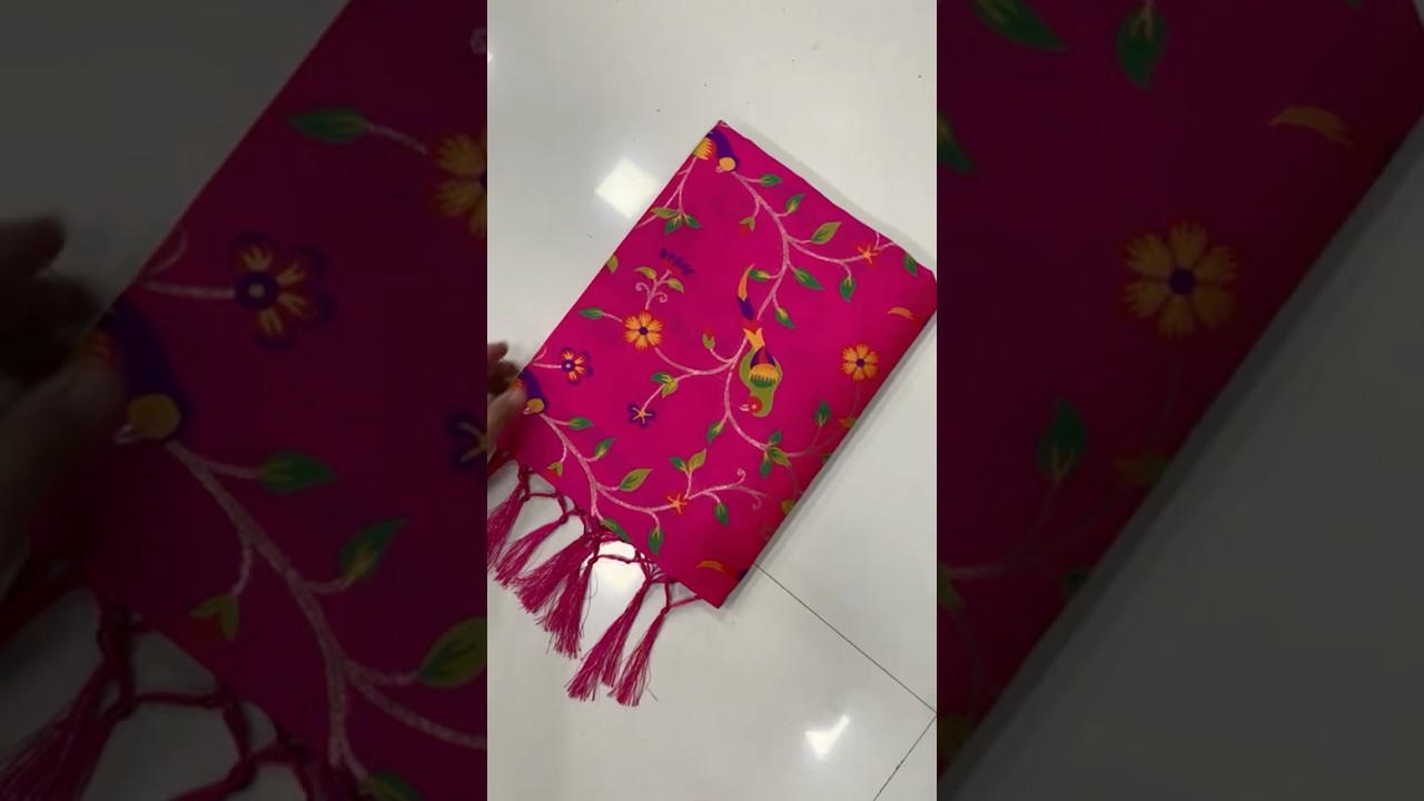 Parrot & Floral Weaving Paithani Soft Silk Saree