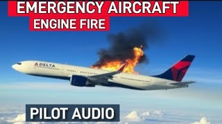 Aircraft Engine Fire. Atc Pilot Audio. Delta Airlines Airbus-A320 Atlanta Usa