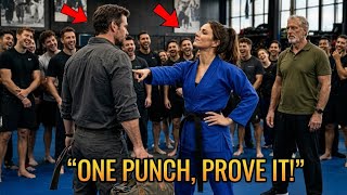 “One Punch, Prove It!” Female Black Belt Mocked a Single Dad—Ending Shocked 